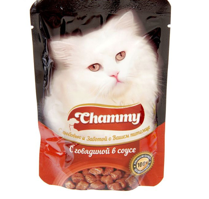 Корм Чамми жидкий пауч 85 гр для кошек различные вкусы Корм Чамми жидкий пауч 85 гр для кошек различные вкусы