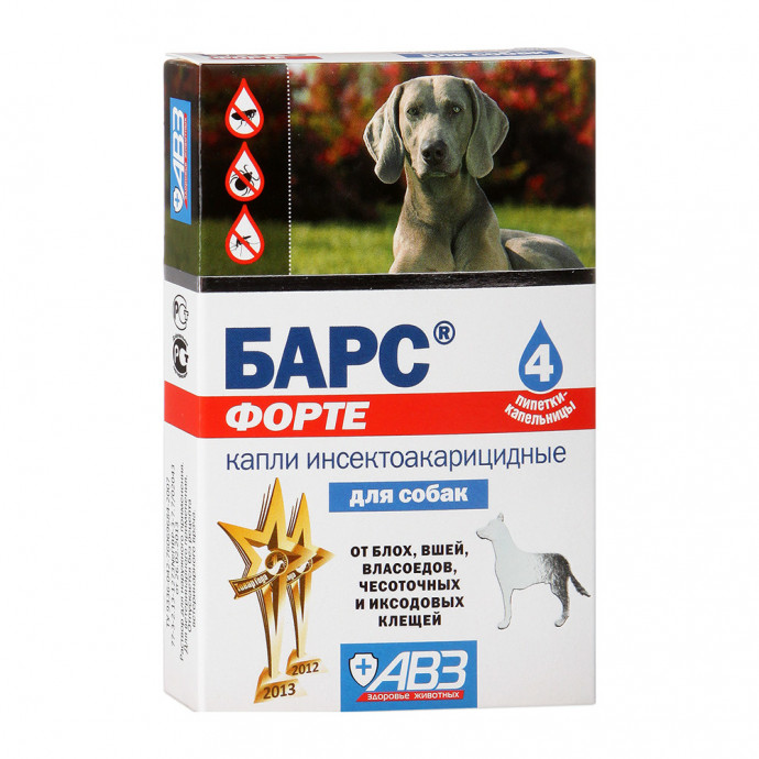 Барс форте капли инсекто-акарицидные 4 пипетки