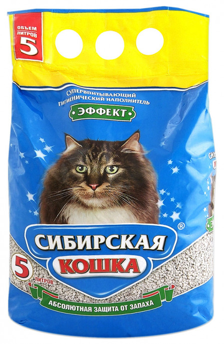 Наполнитель Сибирская Кошка Эффект 5 литров Наполнитель Сибирская Кошка Эффект 5 литров